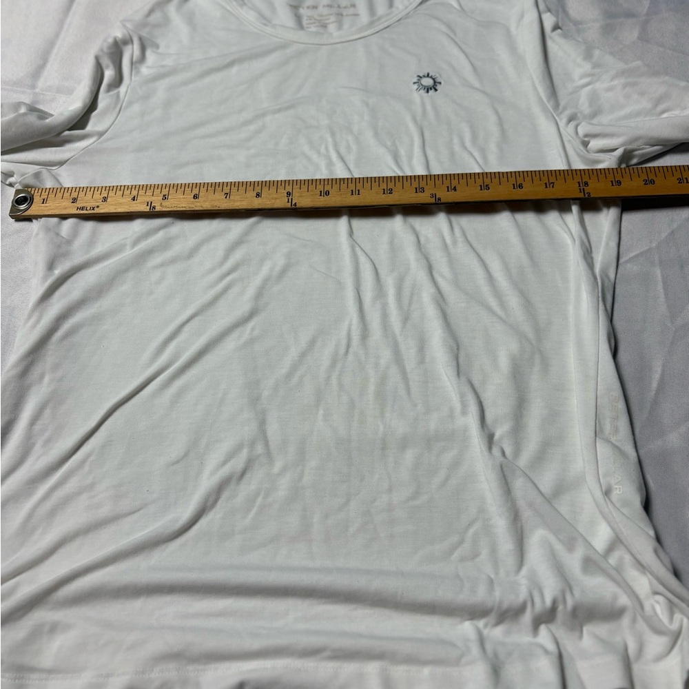 Peter Millar White Crew Neck Tee Large - image 4